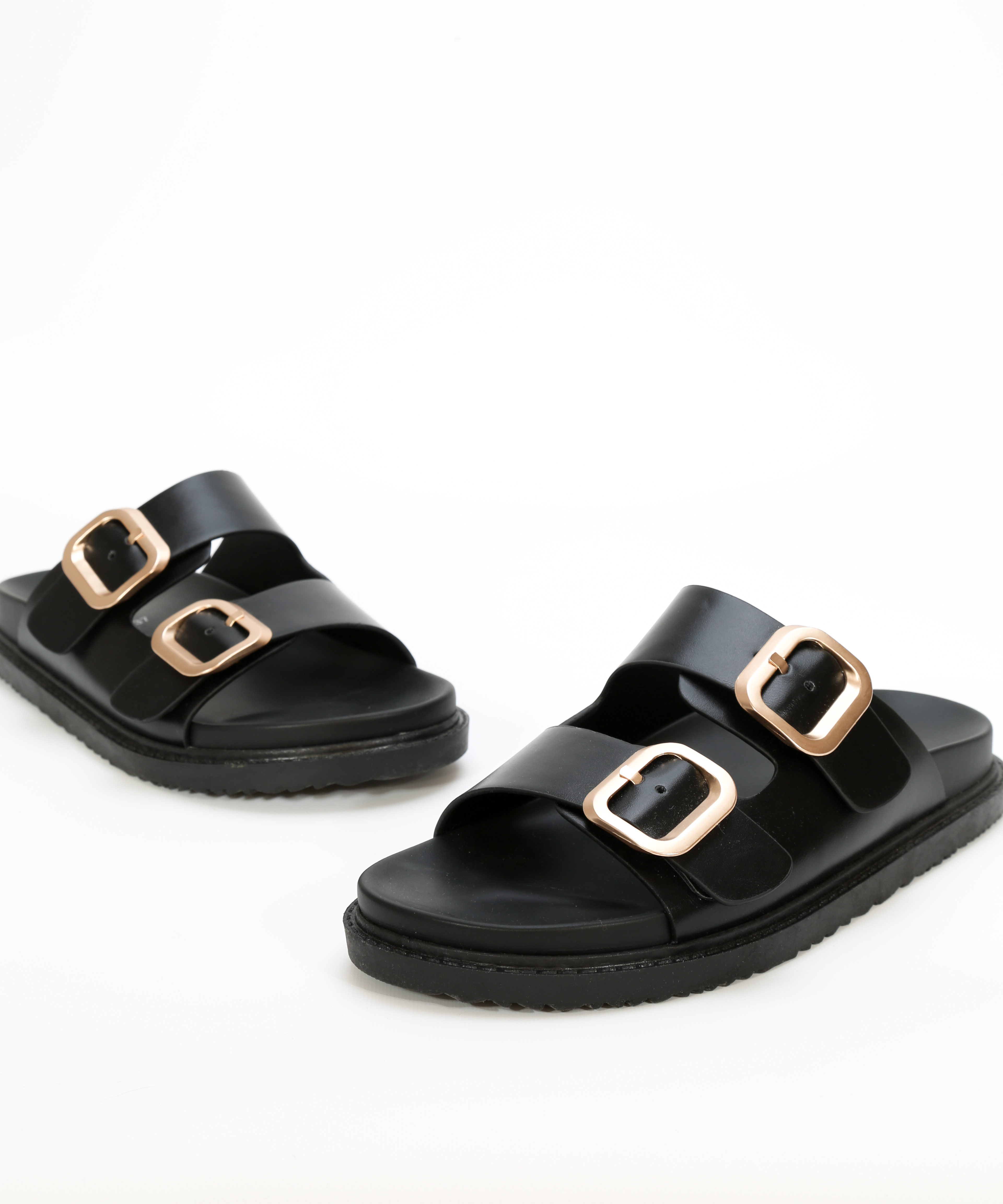 Sandalias planas hebilla doble image number null